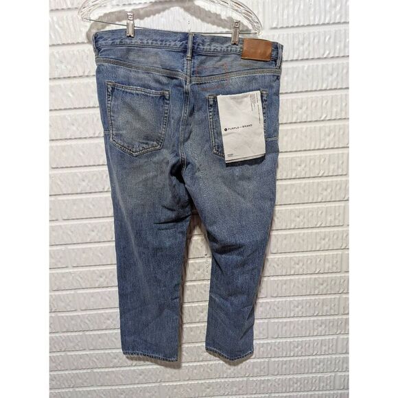 Purple Brand Men's Blue Mid-Wash Style No P003 Rare Find Hand Finished Jeans Siz - Picture 2 of 12